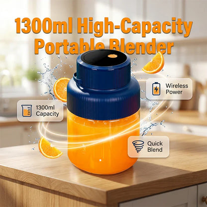 ⏳【Limited Offer】50% OFF ! 1300ml High-Capacity Portable Blender 🍹