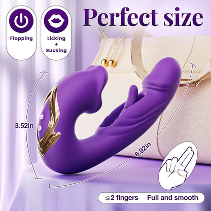 💋 Sale 50% OFF 💋 2026 Upgraded 4-in-1 Flapping & Licking Vibrator