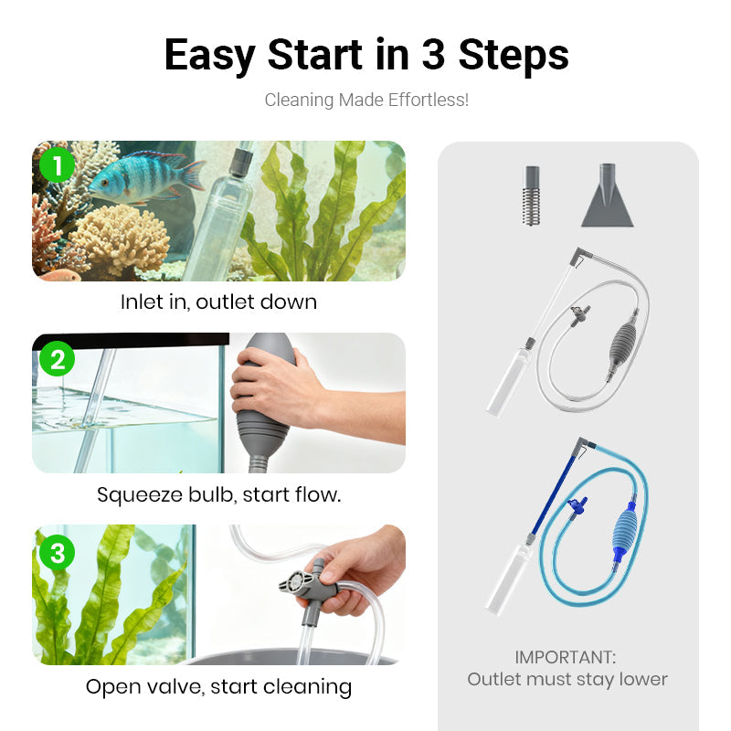 🧹Limited-time 50% off✨Fish Tank Siphon Vacuum Cleaner