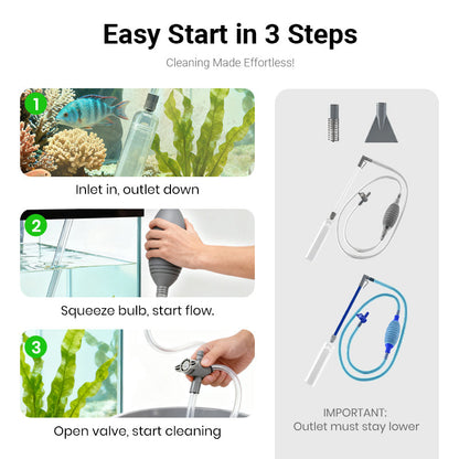 🧹Limited-time 50% off✨Fish Tank Siphon Vacuum Cleaner