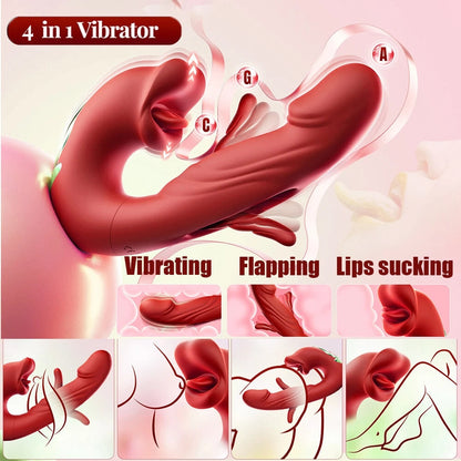 💋 Sale 50% OFF 💋 2026 Upgraded 4-in-1 Flapping & Licking Vibrator