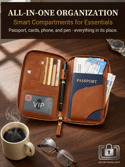⏳Limited-time 50% off⏰Multi-Functional RFID Passport Wallet