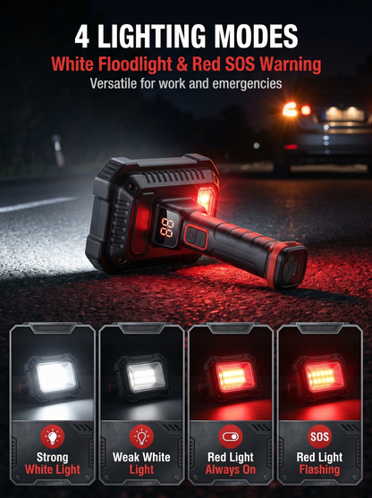 🎁【FathersDayGift】50%OFF🚙 Under Hood Work Light Bar, 3000LM LED Magnetic Light Bar with Hooks