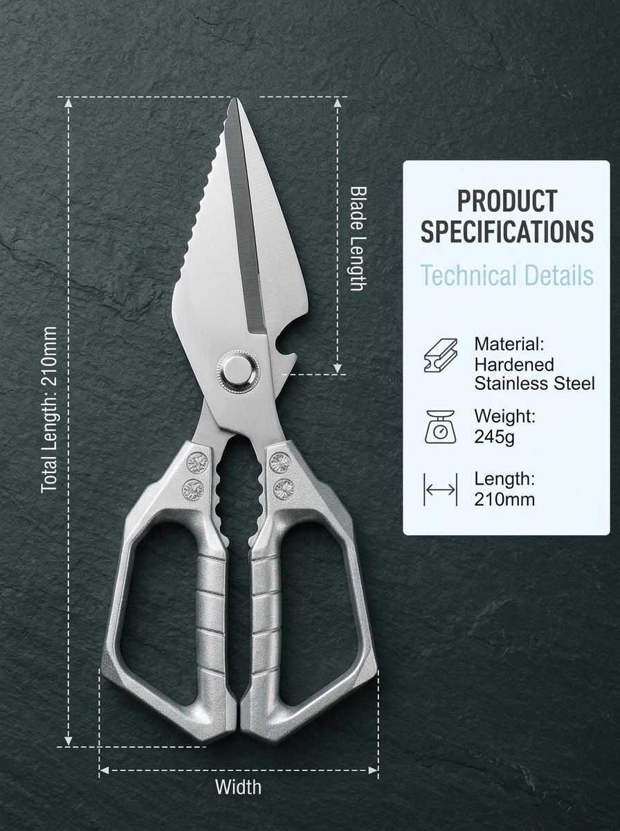 New kitchen scissors (silver)